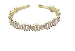 Twilight Bracelet Cuff Cubic Zirconia Clear Bracelet Color Gold